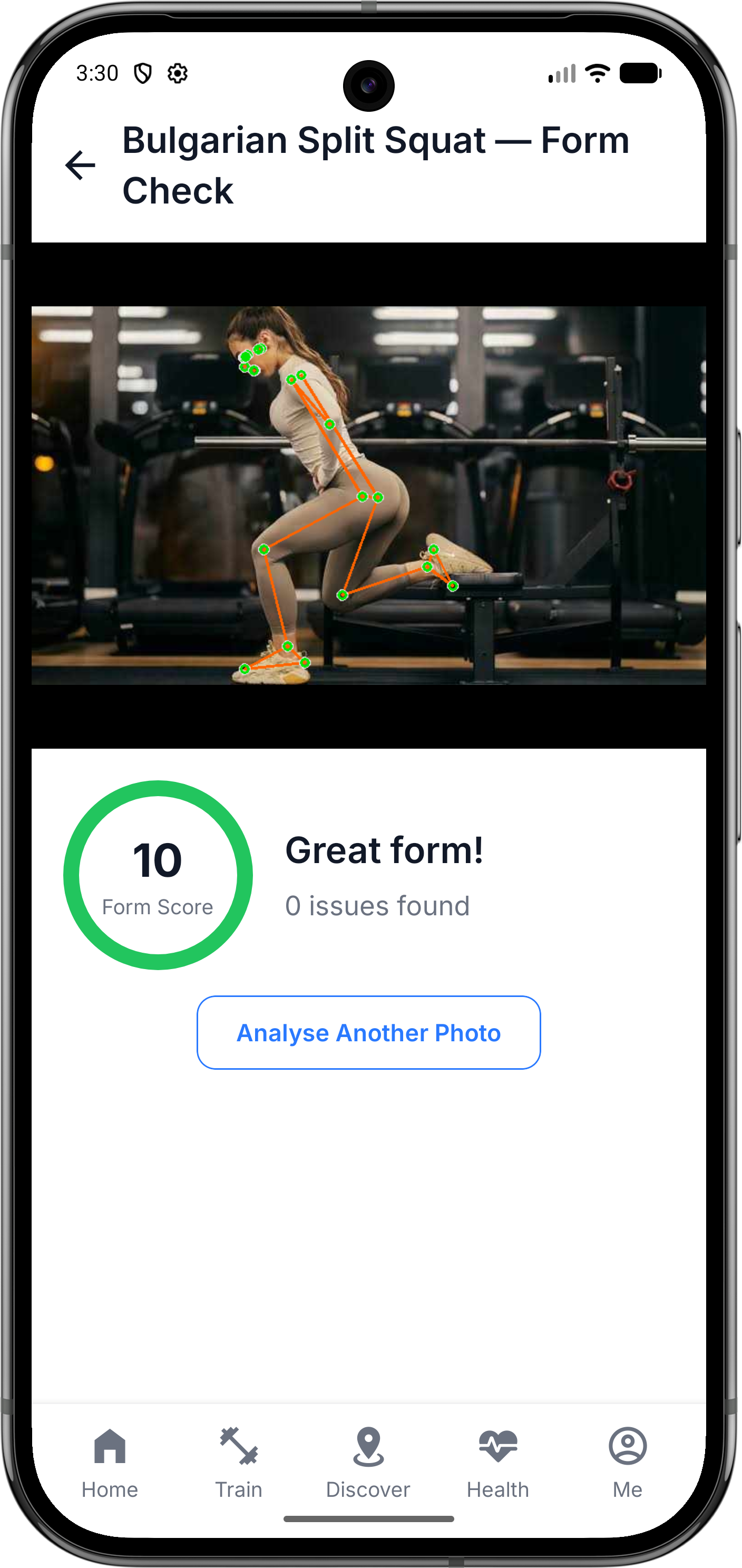 AI form check screen